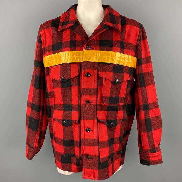 JUNYA WATANABE Other - JUNYA WATANABE x FILSON Red Black Buffalo Plaid Wool Jacket